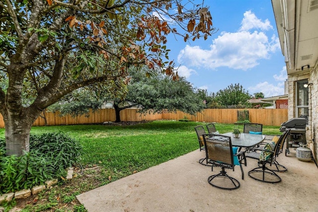 2012 Wood Glen Dr, Round Rock, TX 78681 - view of patio featuring area for grilling and outdoor dining area