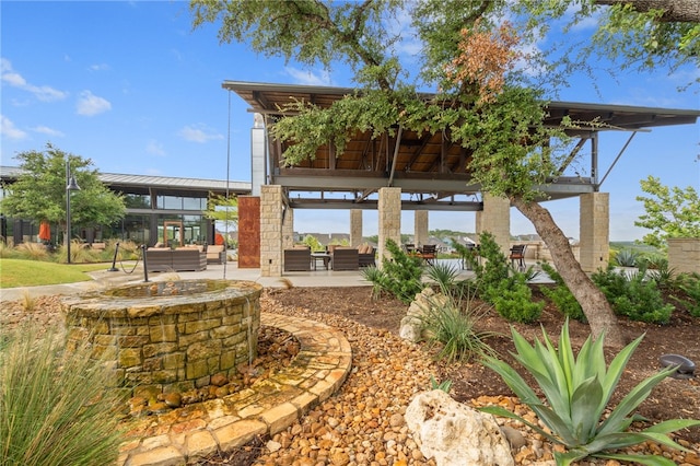 748 Hazy Hills Loop, Dripping Springs, TX 78620 - view of yard featuring a gazebo and a patio area