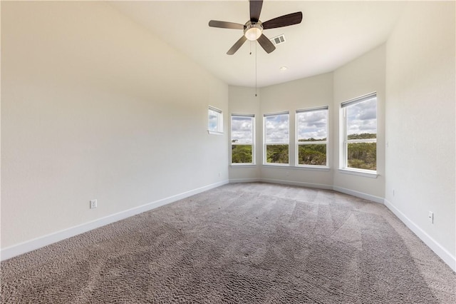 748 Hazy Hills Loop, Dripping Springs, TX 78620 - empty room featuring healthy amount of natural light, carpet floors, baseboards, and ceiling fan
