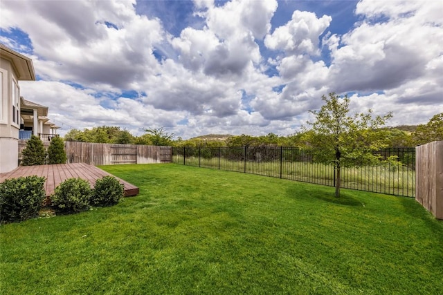 748 Hazy Hills Loop, Dripping Springs, TX 78620 - view of yard featuring a deck