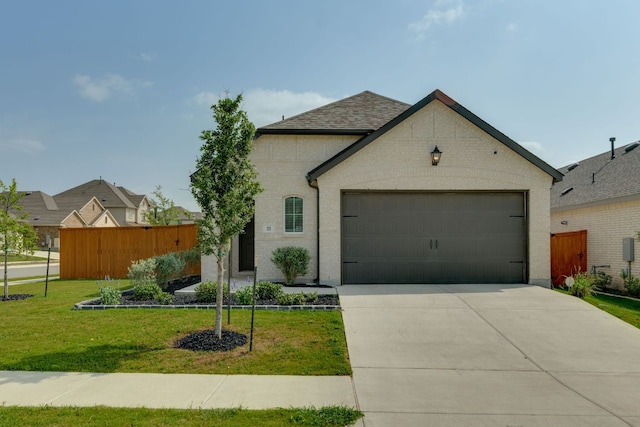 111 Blackwell Ln, Kyle, TX 78640 - french country style house with an attached garage and concrete driveway
