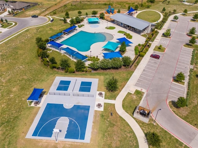 111 Blackwell Ln, Kyle, TX 78640 - bird's eye view of a pool