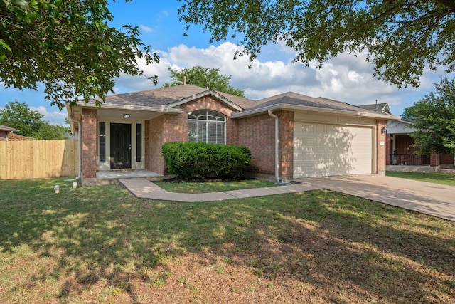 13820 Ceylon Tea Cir, Pflugerville, TX 78660 - single story home with an attached garage, concrete driveway, and brick siding
