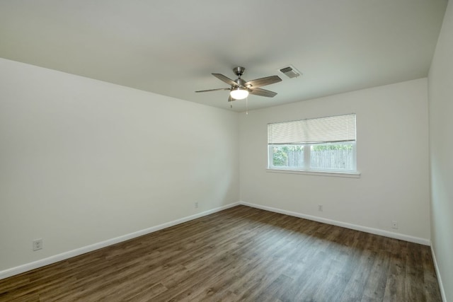 9001 Lodge Ct, Austin, TX 78758 - spare room featuring baseboards, wood finished floors, and ceiling fan