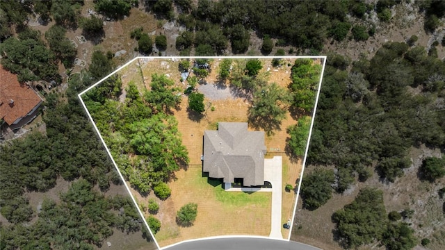 204 Love Creek Ct, Spicewood, TX 78669 - view from above of property with property boundaries highlighted