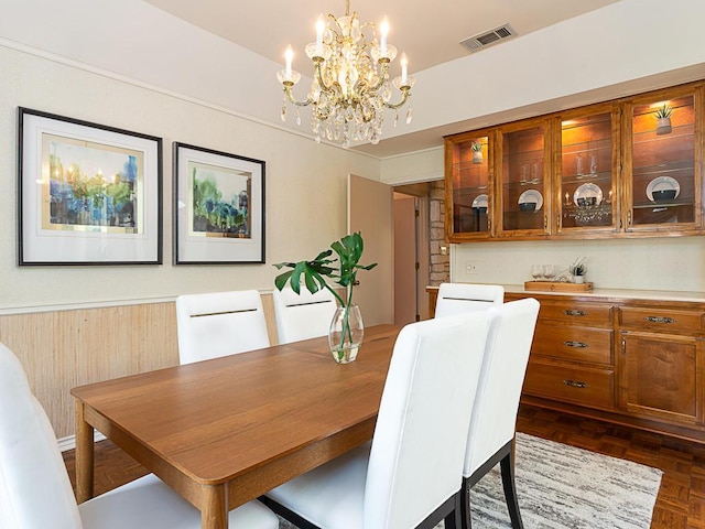 1400 Pearl Cv, Round Rock, TX 78681 - dining space featuring a chandelier