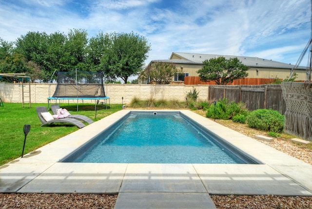 20304 Thumper Jack Ct, Pflugerville, TX 78660 - view of swimming pool with a trampoline