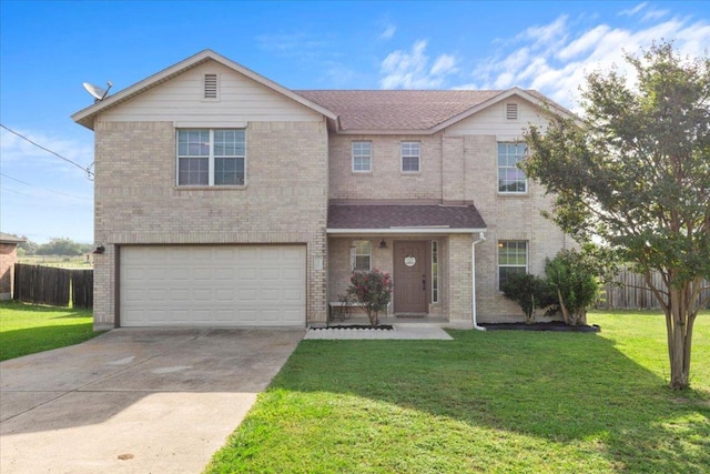 100 N Prairie Ln, Georgetown, TX 78633 - traditional home featuring brick siding, a garage, and concrete driveway