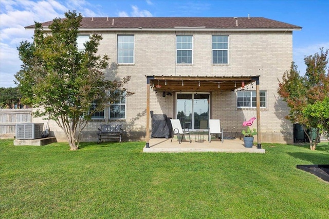 100 N Prairie Ln, Georgetown, TX 78633 - rear view of property with a patio and brick siding