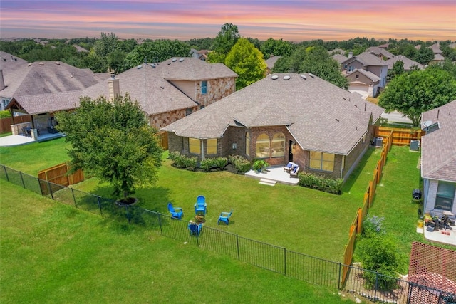 270 Harris Dr, Austin, TX 78737 - aerial view at dusk of a residential view