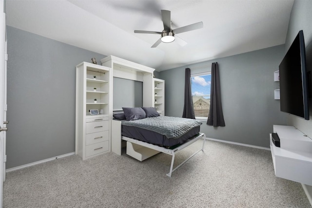 1312 Backcountry Dr, Leander, TX 78641 - bedroom with a ceiling fan, light colored carpet, and baseboards