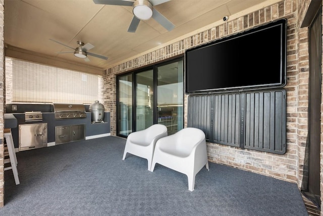 1312 Backcountry Dr, Leander, TX 78641 - view of patio featuring ceiling fan