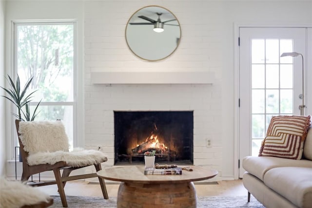 2603 Carlow Dr, Austin, TX 78745 - living area featuring a fireplace
