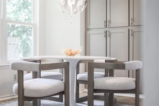2603 Carlow Dr, Austin, TX 78745 - dining space featuring a chandelier