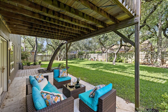 11008 Arch Ter, Austin, TX 78750 - view of patio / terrace with an outdoor hangout area