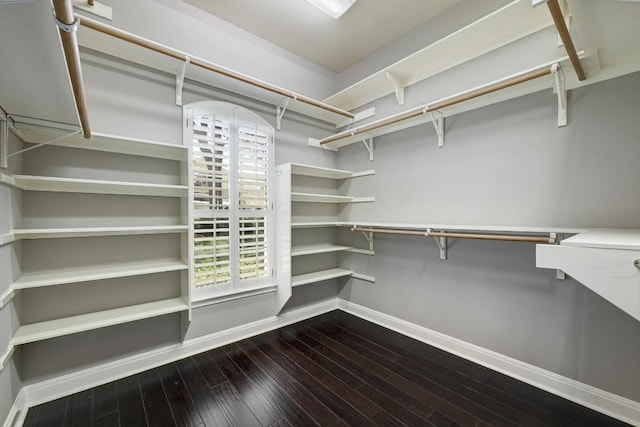 12004 Mira Mesa Dr, Austin, TX 78732 - walk in closet featuring hardwood / wood-style floors