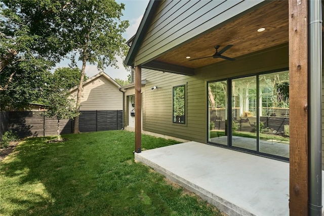 113 Nelray Blvd Unit 2, Austin, TX 78751 - view of yard featuring ceiling fan and a patio area
