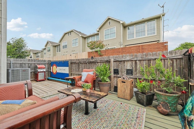 2632 Century Park Blvd Unit 38, Austin, TX 78727 - wooden deck featuring a fenced backyard and grilling area