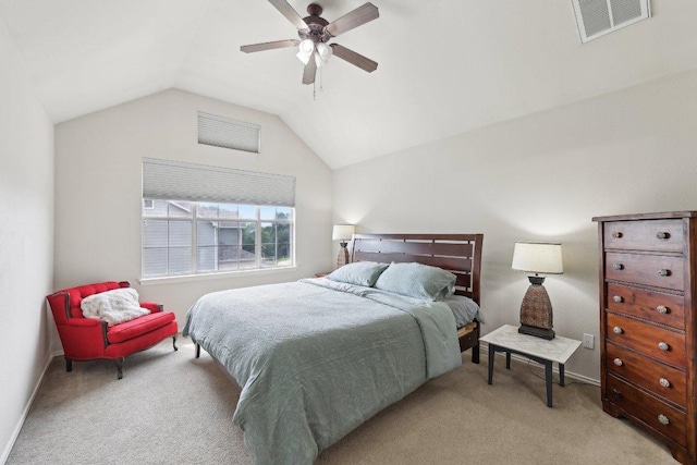 2632 Century Park Blvd Unit 38, Austin, TX 78727 - carpeted bedroom featuring vaulted ceiling, a ceiling fan, and baseboards