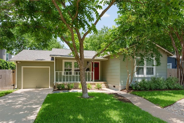 1316 Arcadia Ave, Austin, TX 78757 - ranch-style home featuring a garage, driveway, and a shingled roof