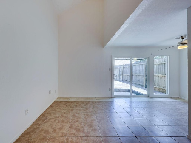 1710 Cinnamon Path, Austin, TX 78704 - unfurnished room with a ceiling fan and light tile patterned floors