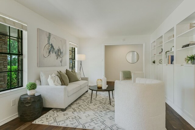 10300 Parkfield Dr, Austin, TX 78758 - living room with wood finished floors and baseboards