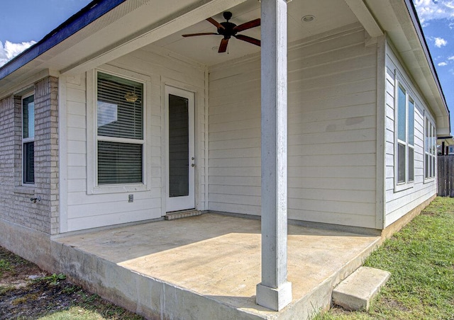 20908 Akbash Ln, Pflugerville, TX 78660 - view of patio / terrace featuring a ceiling fan