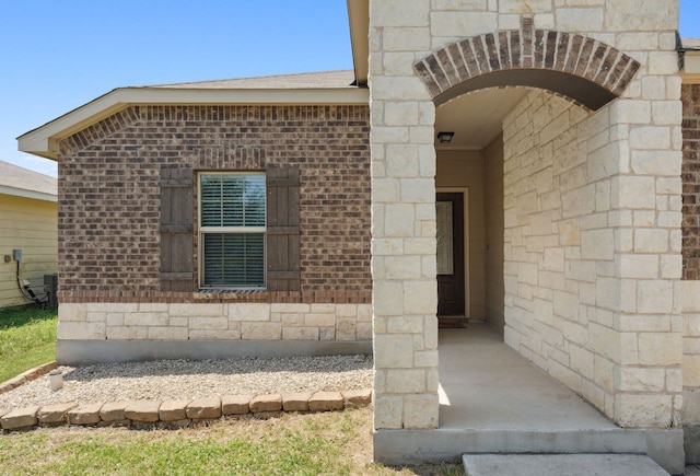 4608 Cleto St, Austin, TX 78725 - doorway to property with brick siding