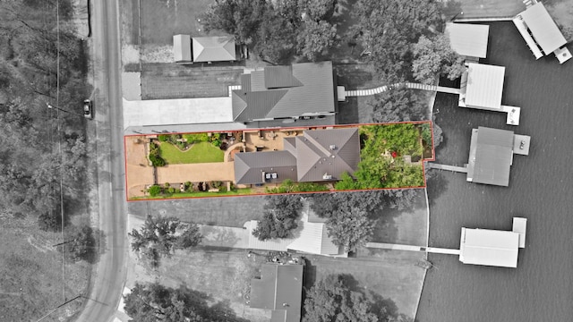 507 Sandy Mountain Dr, Sunrise Beach, TX 78643 - aerial overview of property's location with property boundaries highlighted