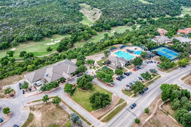 2407 Powderham Ln S, Cedar Park, TX 78613 - drone / aerial view of a local golf course and a pool
