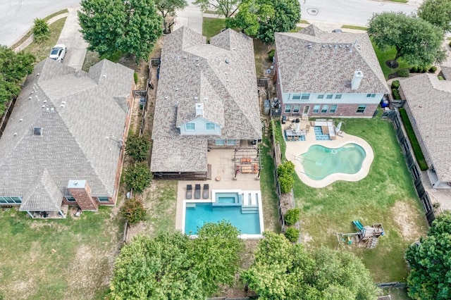 2407 Powderham Ln S, Cedar Park, TX 78613 - aerial view of property and surrounding area featuring a pool