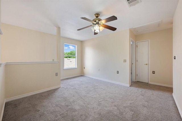 11607 Robert Wooding Dr, Austin, TX 78748 - empty room featuring a ceiling fan, carpet flooring, and baseboards