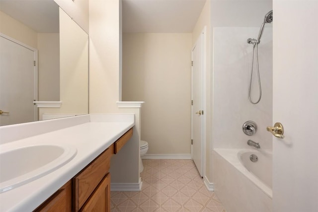 11607 Robert Wooding Dr, Austin, TX 78748 - full bath with tile patterned floors, vanity, and shower / bath combination