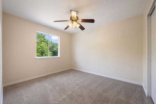 11607 Robert Wooding Dr, Austin, TX 78748 - carpeted spare room featuring baseboards and ceiling fan
