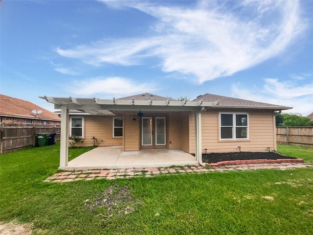 126 Waterlily Way, Hutto, TX 78634 - back of house featuring a fenced backyard and a patio