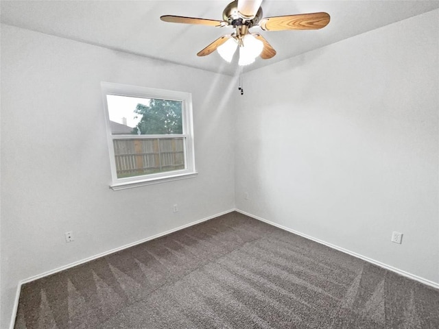 126 Waterlily Way, Hutto, TX 78634 - spare room with ceiling fan and dark colored carpet