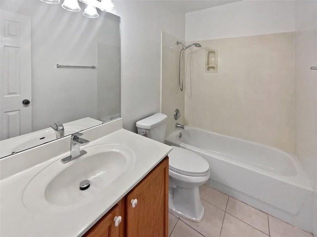 126 Waterlily Way, Hutto, TX 78634 - bathroom featuring tile patterned floors, bathtub / shower combination, and vanity