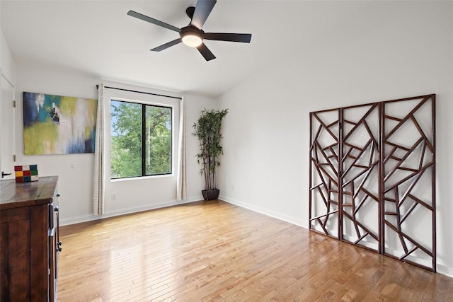 2001 Whitebead Trl, Austin, TX 78734 - unfurnished room with ceiling fan, light wood-type flooring, and baseboards