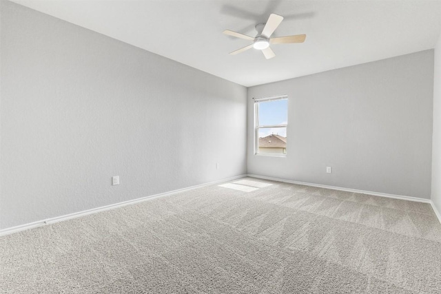 223 Hunters Brk, San Antonio, TX 78253 - spare room featuring ceiling fan, carpet, and baseboards