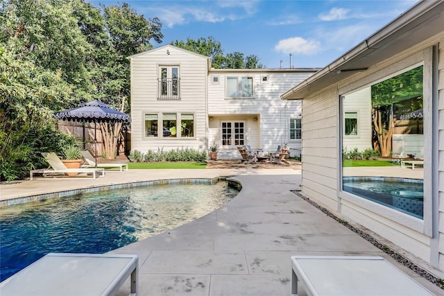 3202 Beverly Rd, Austin, TX 78703 - view of swimming pool with a patio area and entry steps