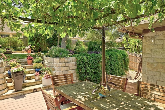 601 Harris Dr, Austin, TX 78737 - fenced backyard with outdoor dining area