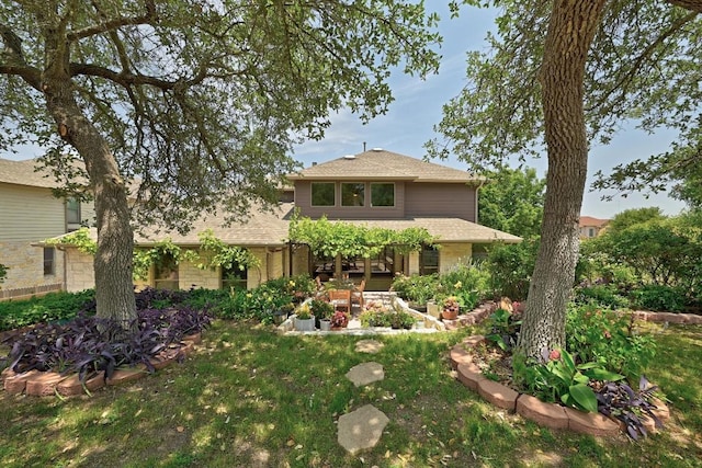 601 Harris Dr, Austin, TX 78737 - view of front of home featuring a patio and a shingled roof