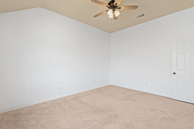 16304 Fincastle Dr, Austin, TX 78717 - carpeted spare room with ceiling fan, baseboards, and vaulted ceiling