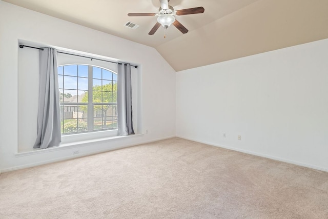 16304 Fincastle Dr, Austin, TX 78717 - additional living space featuring carpet floors, ceiling fan, lofted ceiling, and baseboards