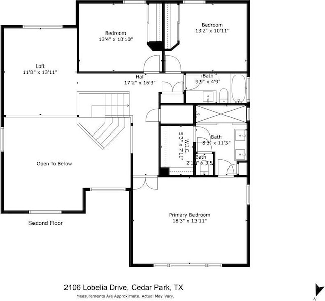 2106 Lobelia Dr, Cedar Park, TX 78613 - room layout