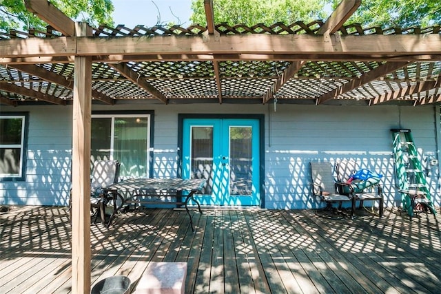 6009 Baton Rouge Dr, Austin, TX 78727 - deck with a pergola and french doors