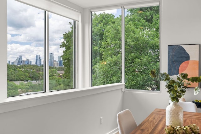 1500 Summit St Unit 4, Austin, TX 78741 - sunroom / solarium featuring a view of skyline