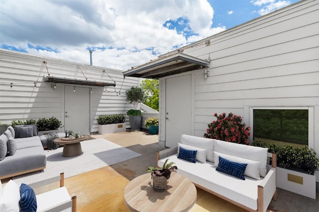 1500 Summit St Unit 4, Austin, TX 78741 - view of patio / terrace with an outdoor hangout area