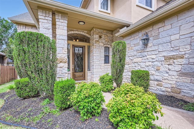 2503 Kinclaven Ct, Cedar Park, TX 78613 - property entrance with stone siding and stucco siding