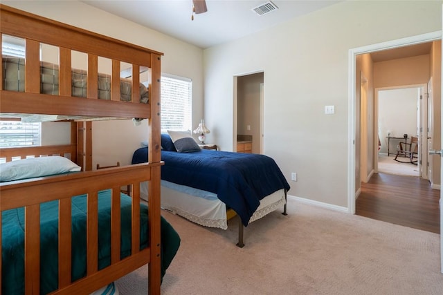 11525 Fm 86th Rd, Lockhart, TX 78644 - bedroom with carpet floors, baseboards, and ceiling fan